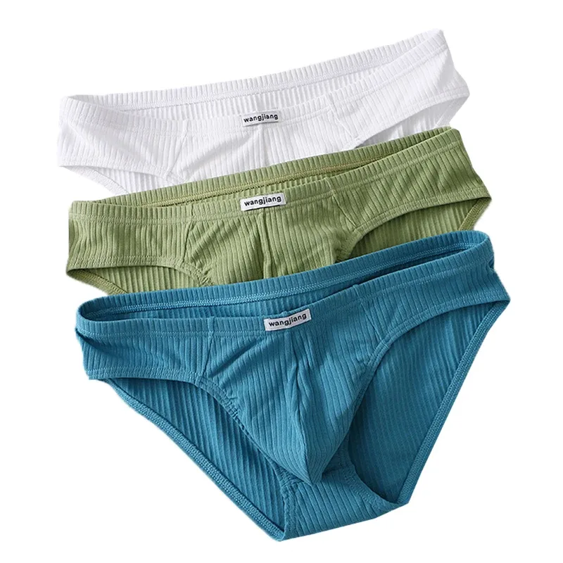 3PCS/Lots Men Cotton Briefs Seamless Brathable Penis Pouch Panties Cuecas Slip Homme Ropa Interior Hombre Underpants Underwear