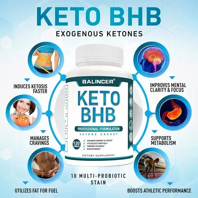 Balincer BHB Ketogenic Fat Burning Capsules Burn Belly Fat Muscle Growth Nutrition Diet Control Accelerate Metabolism