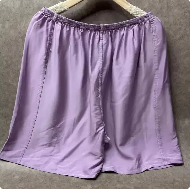 100% Mulberry Silk Men Boxer Underwear Couple Rubber Band Thin Short Home Pants Promotion Woman Can Wear — image 18