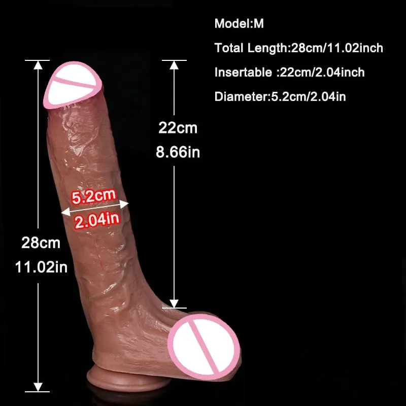 4 størrelser Realistisk blød stor dildo Dobbelt silikone sugekop penis par Onani Kæmpe pik Kvinde Mand Anal Voksen Sexlegetøj — image 11