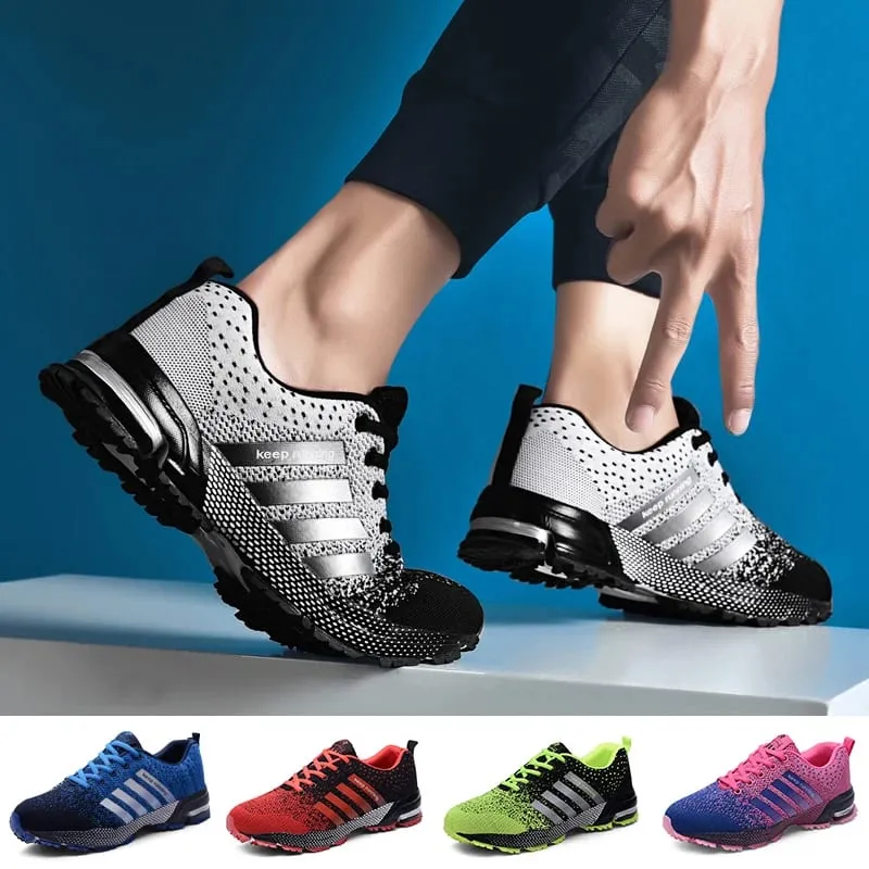 รองเท้าผ้าใบผู้หญิงใหม่BreathableสบายๆสบายStable Shock Absorption Lightผู้หญิงกีฬารองเท้าขนาด 48 รองเท้าผู้ชายวิ่งรองเท้า — image 4