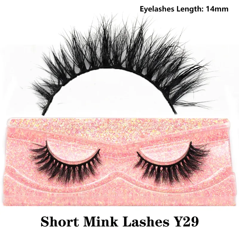 Real Mink Fluffy Short Eye Lashes Extension Wispy Soft Natural Short False Eyelashes Daily Wear Full Strip Lashes Makeup — image 42