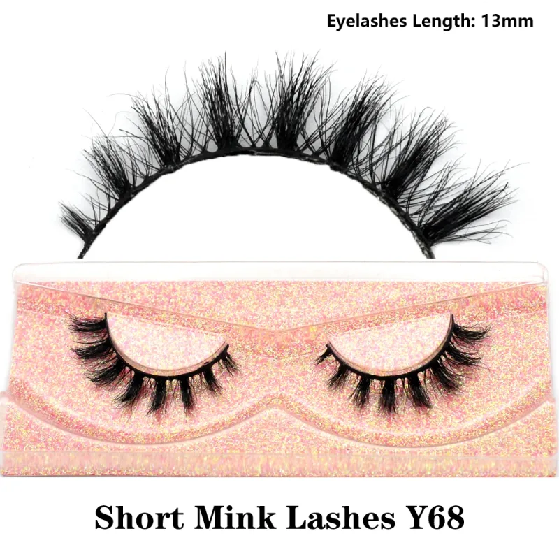 Real Mink Fluffy Short Eye Lashes Extension Wispy Soft Natural Short False Eyelashes Daily Wear Full Strip Lashes Makeup — image 25