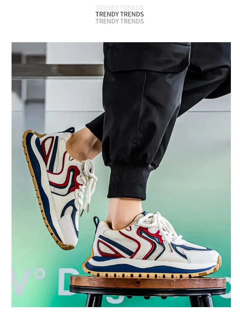 Men's Summer Mesh Breathable Casual Sports Shoes 2026 Versatile Lightweight Running Shoes Soft Sole Student Daddy Comfortable Fo