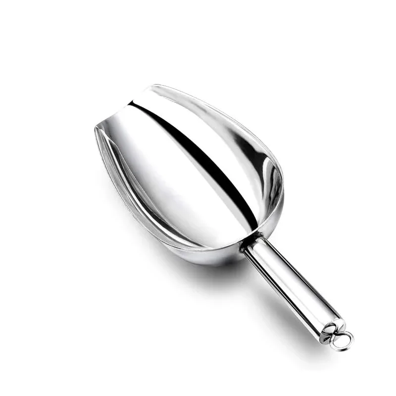 Stainless Steel Ice Shovel Multifunctional Ice Flour Sugar Scoop with 5/8/12 Ounce Ice Scooper for Ice Maker Bar Kitchen Tool