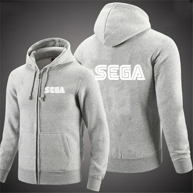 Men Sweatshirts Autumn Sega Pullover Casual Zipper Jacket for Male Hoody Outdoor Sweatshir Autumn Solid Color Turtleneck Swea — image 14