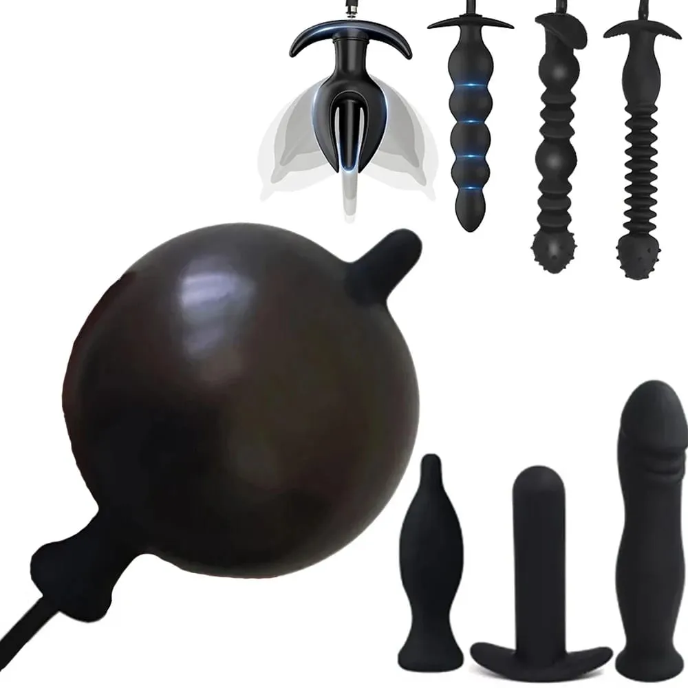 Inflatable Anal Dildo Plug Expandable Butt Plug with Pump Sex Toys for Women Men Anal Dilator Massager Adult Products — image 1