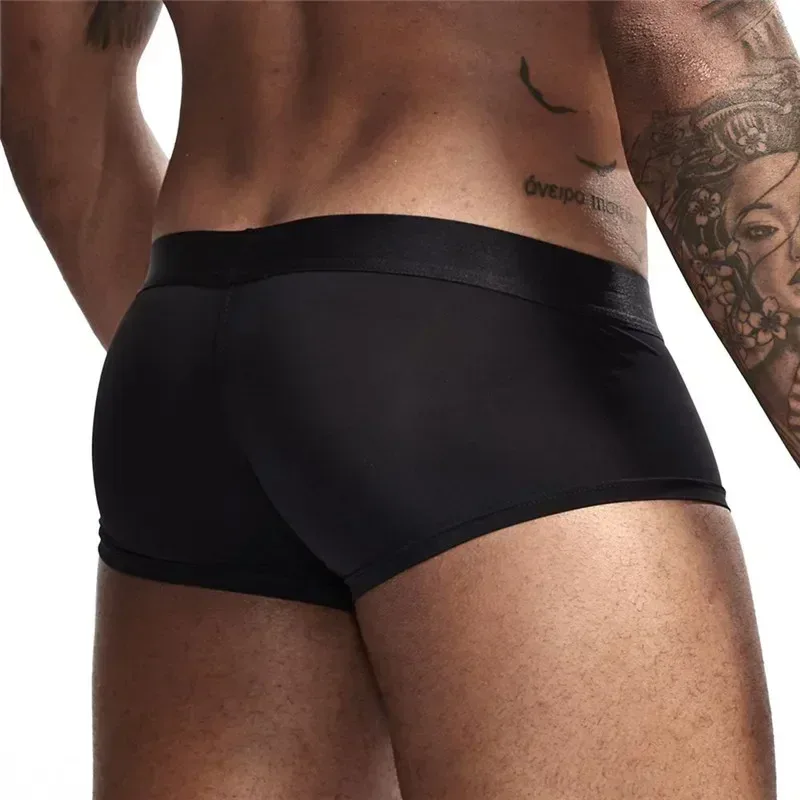 Sexy Underwear Men Boxer Panty Shorts Ice Silk Original Panties Breather Boxer Briefs Ultra-thin Transparent Fun Gay Underwear — image 19