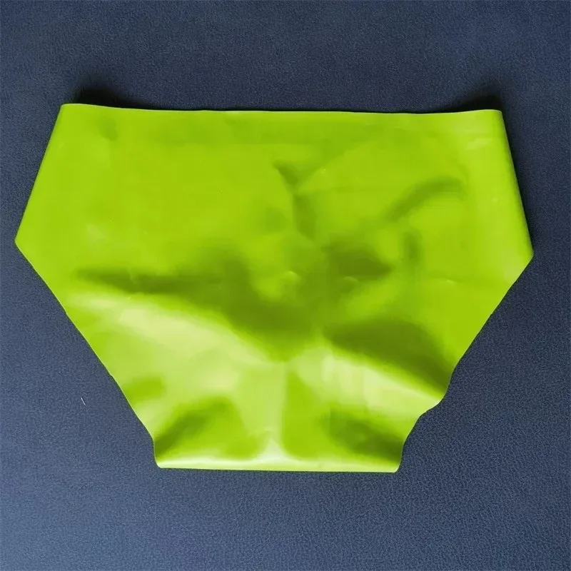 Men's Sexy Latex Sheath Underpants Seamless Rubber Briefs See-Through Male Sissy Couple Low Waist Erotic Tight Safety Panties — image 11