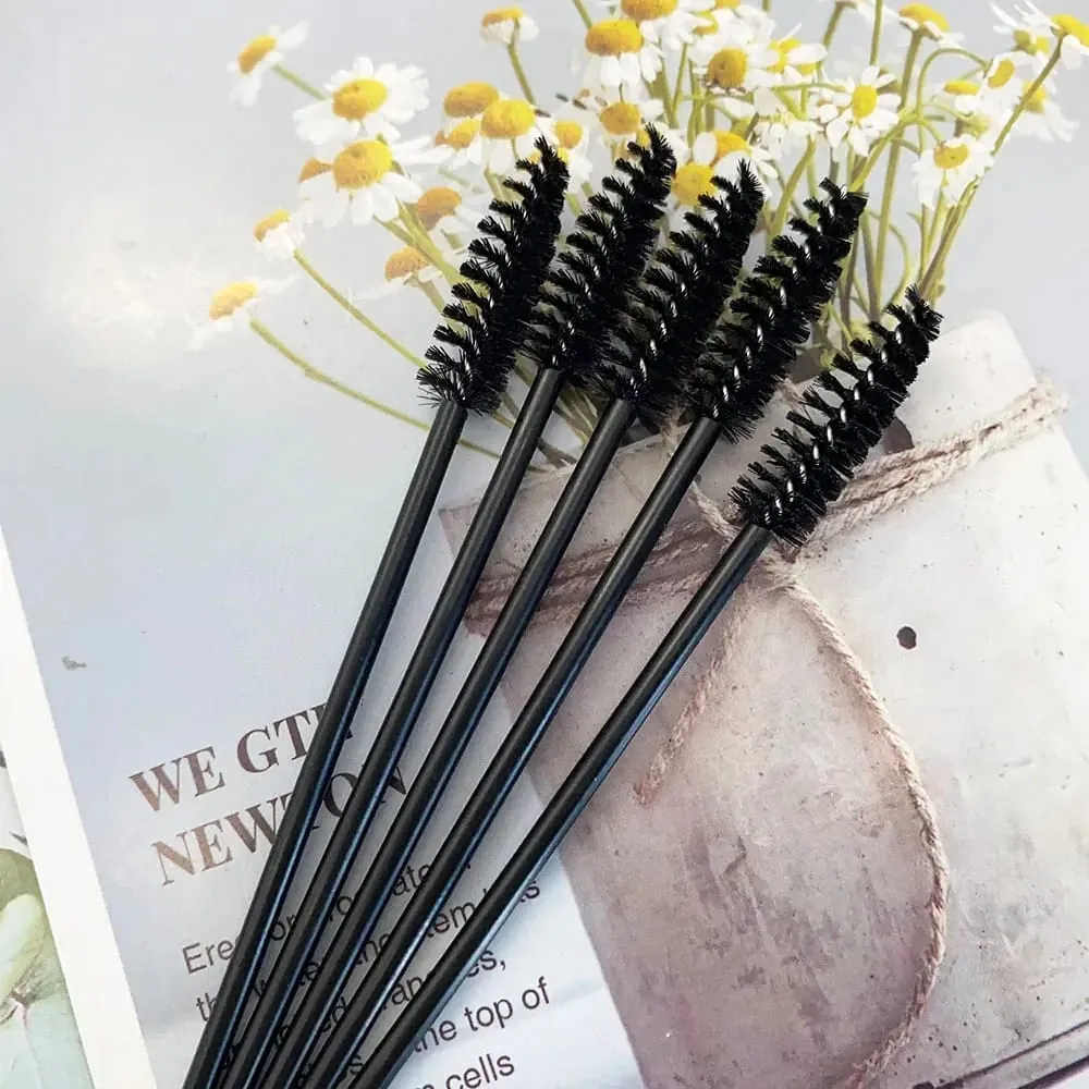 150/300pcs Mascara Wands Eyelash Brush Spoolies for Eye Lash Extension Eyebrow and Makeup Tool Wholesale Makeup Brushes — image 3