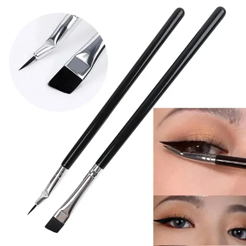 Bent Liner Makeup Brushes Angled Eyeliner Brush Fine Eyeliner Brushes Eye Contour Makeup Tool Eyeshadow Eye Brow Brushes Tool — image 1