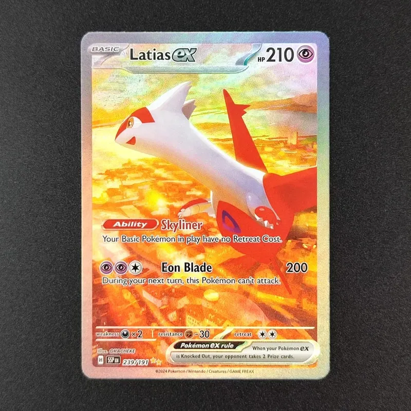 Cartão tcg Inglês SV10 SV09 Destined Rivals Mewtwo da Equipe Rocket Garchomp de Cynthia Ethan Ho-Oh Jogo de Cartas Colecionáveis