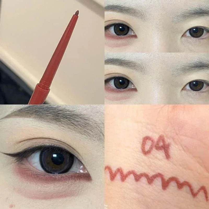 Ultra-fine Gel Eyeliner Pencil Pink Brown Under Eye Liner Pen Waterproof Matte Aegyosal Lying Silkworm Quick Drying Eyes Makeup
