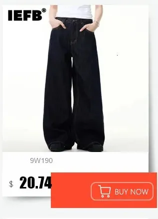 Summer Men's Denim Pants Old Blue Washed Male Jeans Straight Casual Menwear Loose Wide Leg Trousers New Fashion 9C354 — image 7