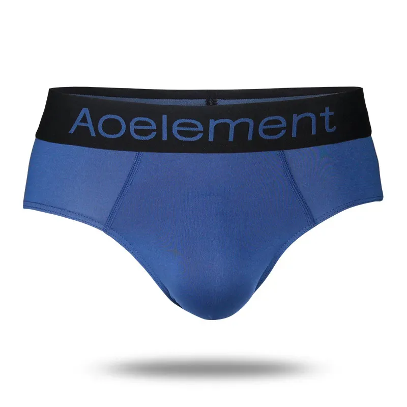 Men's underwear triangle shorts ice silk fashion breathable sexy thin U convex bottom pants youth low waist triangle shorts head