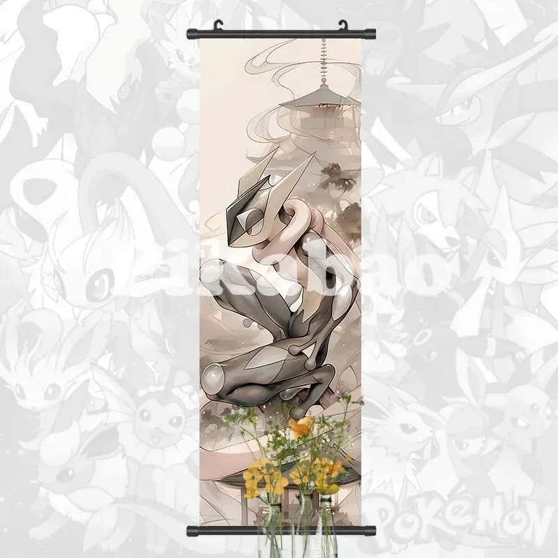 Printed Poster Anime Wall Artwork Greninja Pictures Gardevoir Painting Canvas Pikachu Hanging Scrolls Home Room Decor