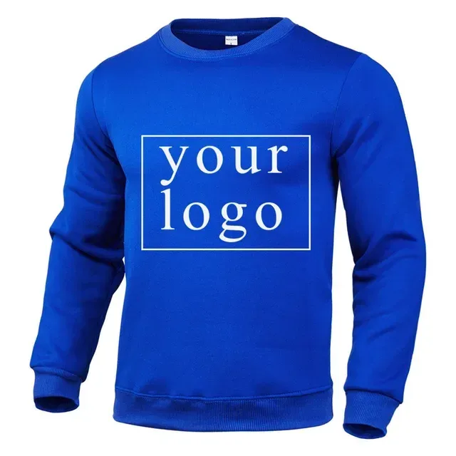 Your Own Design Brand Logo/Picture Personalized Custom Anywhere Men Women DIY Round neck long sleeved pulloverhoodie Fashion New — image 14