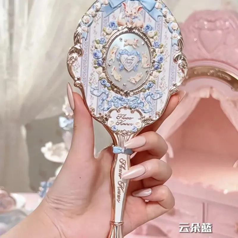 Flower Knows Mirror Moonlight Mermaid THE SWEETIE BEAR Collection Handheld Mirror Limited White Blue Pink Fairy Mirrors — image 11