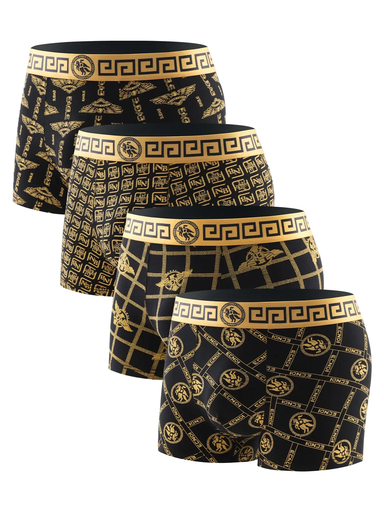 10 pieces of men's boxer briefs, black gold random soft, breathable, comfortable skin-friendly four seasons hot men's underwear — image 6
