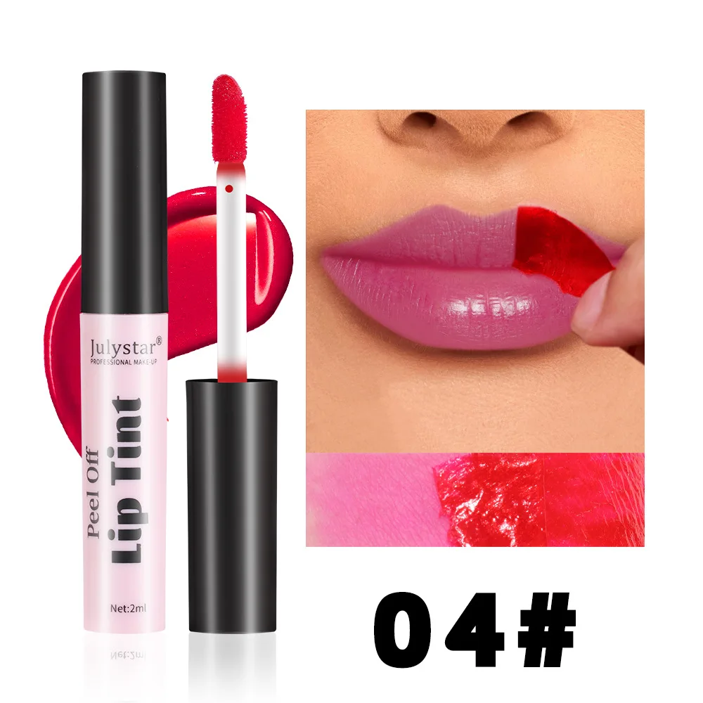 Julystar Peel Off Liquid Lipstick 6 Color Waterproof Lasting Matte Pink Lip Gloss Moisturizer Tear-off Lip Stain Cosmetic Makeup — image 10