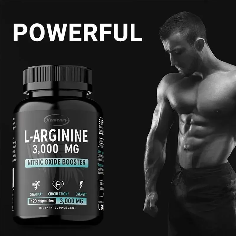 L-Arginine 3000mg - Men's Strength and Endurance Supplement To Improve Sexual Performance and Support Reproductive Health — image 1