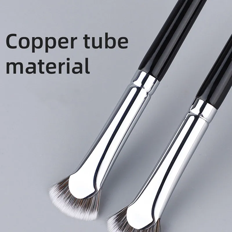 1 PC Mascara Highlighter Powder Smudge Tool Vifteformet øjenvippebørste Blød, der ikke falder Professionel skønhed øjenvippe makeup børster — image 2