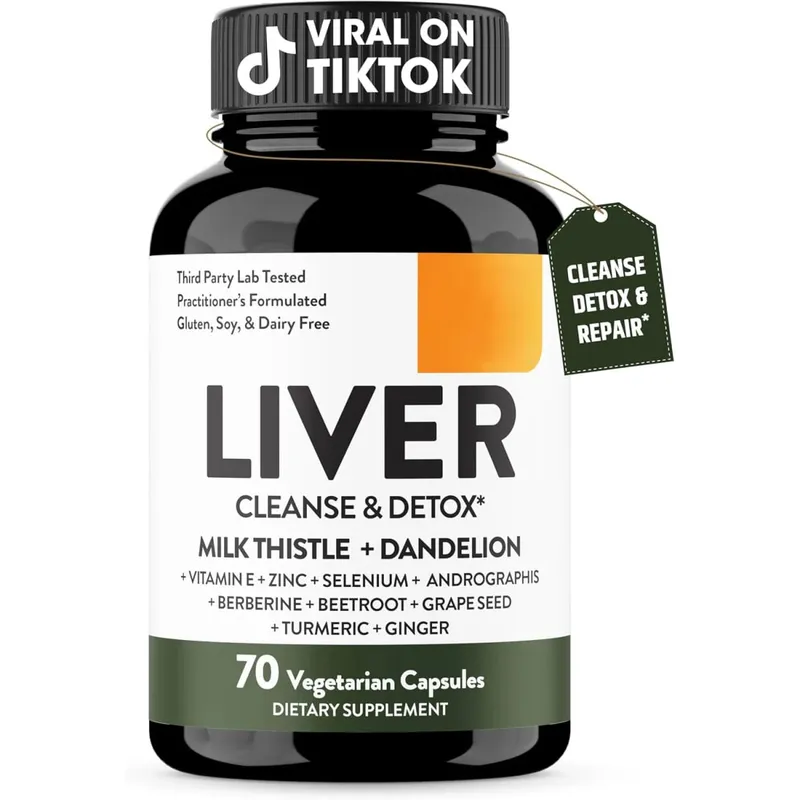 Liver Cleanse Detox & Repair Support 70 Veg Capsules Supplement for Liver Digestive Health and Renew for Men & Women Smoker