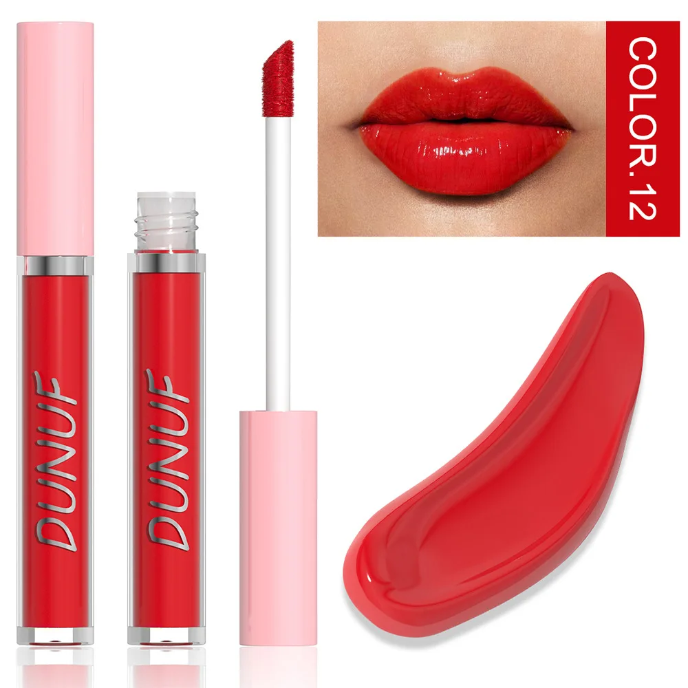 Water Light Lip Glaze Mirror Glass Nude Pink Brown 16 Colors Highly Pigmented Lip Gloss Hydrating Sexy Red Lipstick Makeup — image 15