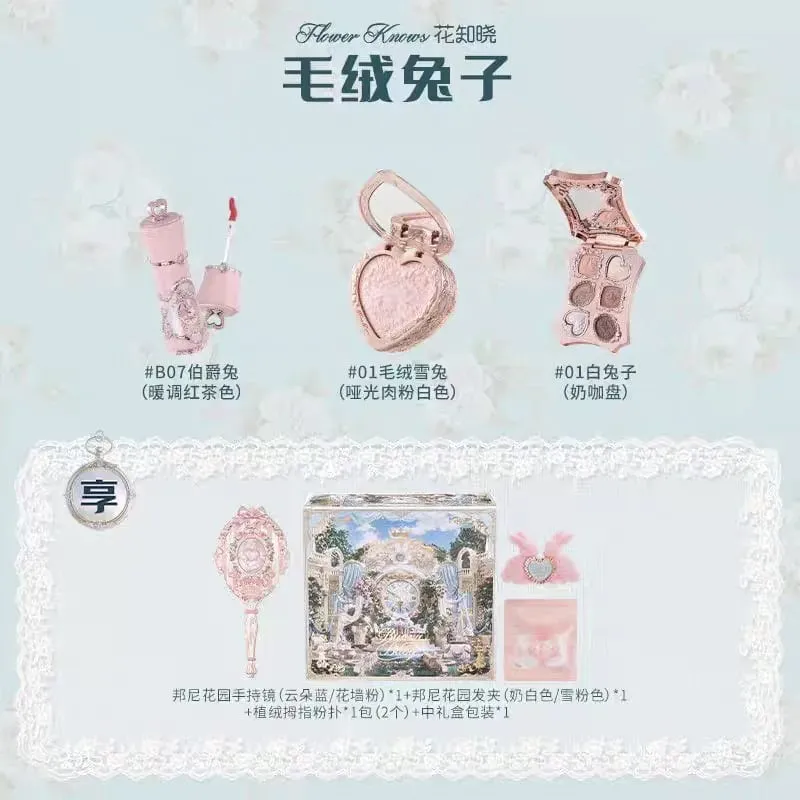 Flower Knows Bunny Garden Collection Lip Cream Blush Air Cushion CC Cream Liquid Foundation Eye Shadows Palette Makeup Set — image 11