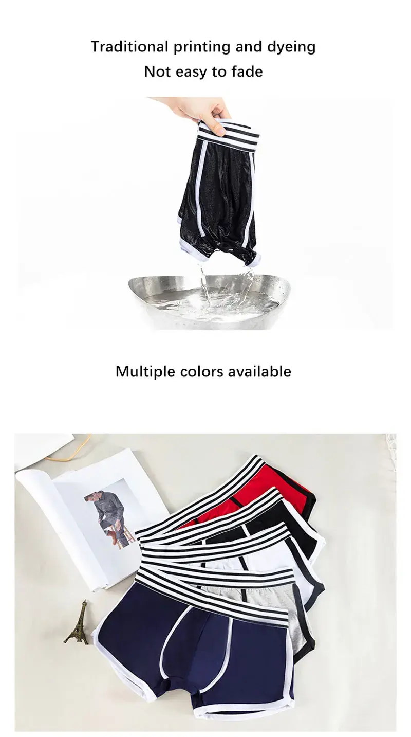Men Soft Underpants Trunks Cotton High Quality Underwear U Convex Pouch Panties Cueca Mid Waist Breathable Boxer Shorts Homme — image 10