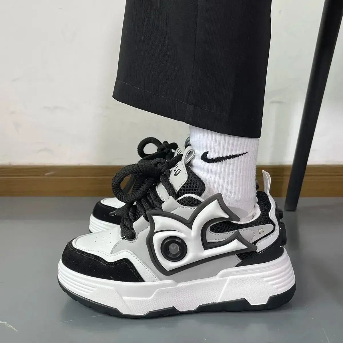 Men Chunky Sneakers 2024 Brand Design Men's Casual Sneakers Thick Sole Mans Skateboarding Shoes — image 8