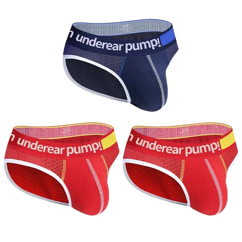 남자의 낮은 허리 슬리밍 메쉬 팬티 U 볼록한 주머니 탄성 허리띠 통기성 다채로운 Jockstrap 속옷