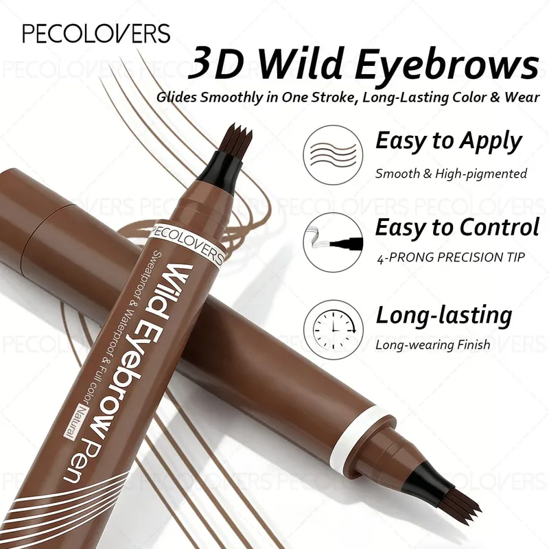 4PCS/Set Eyebrow Makeup Set - Waterproof and Smudge-proof Suitable for Eyebrow Tattooing Creating Well-defined Wild Eyebrows