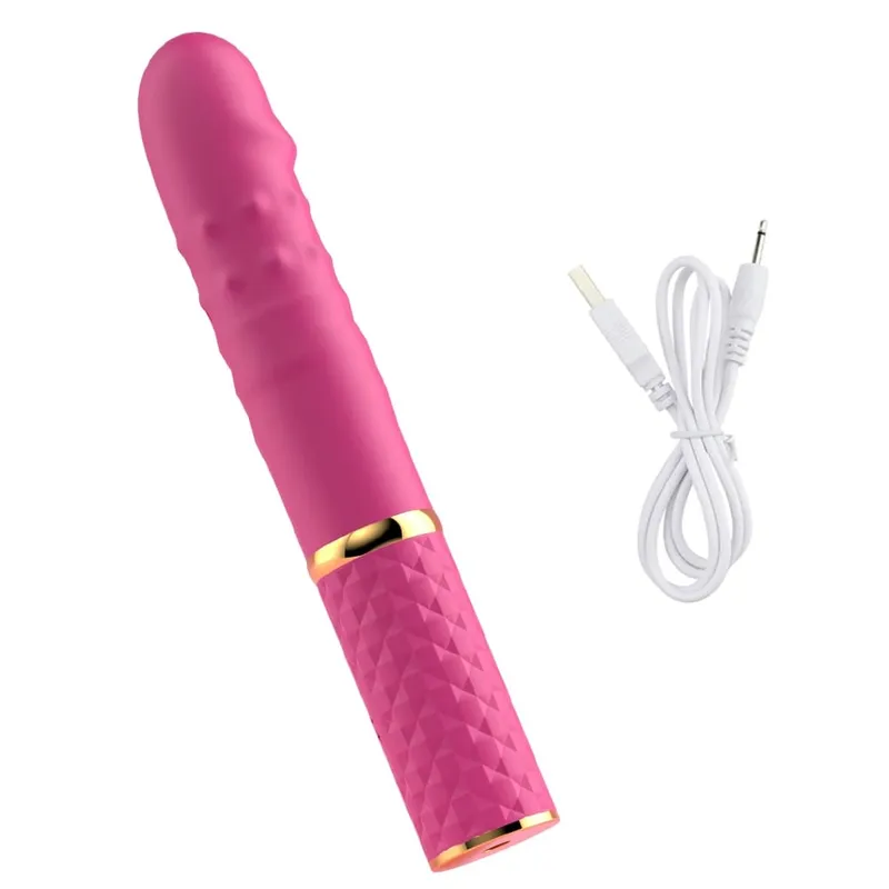 Automatic retractable dildo vibrator women's G-spot vaginal masturbation clitoral stimulation massage sex machine adult products