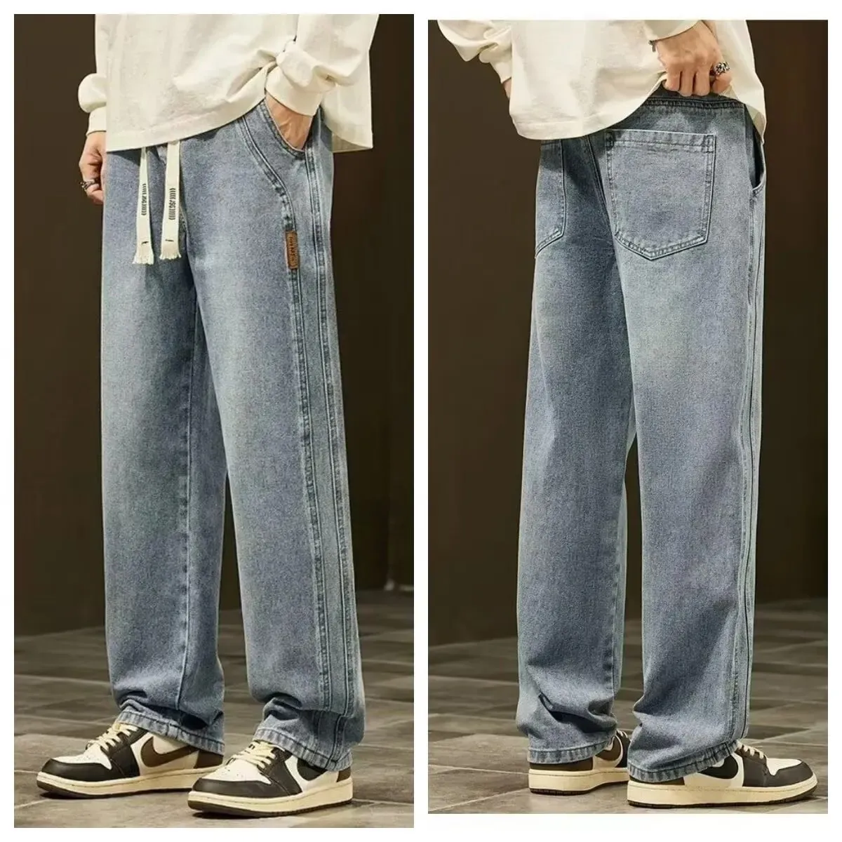 Hong Kong Trendy Men's Summer New Style 2025 Personalized Letter Jeans Hip Hop Ins Trendy High Street Trendy Rascal Handsome Pan — image 2