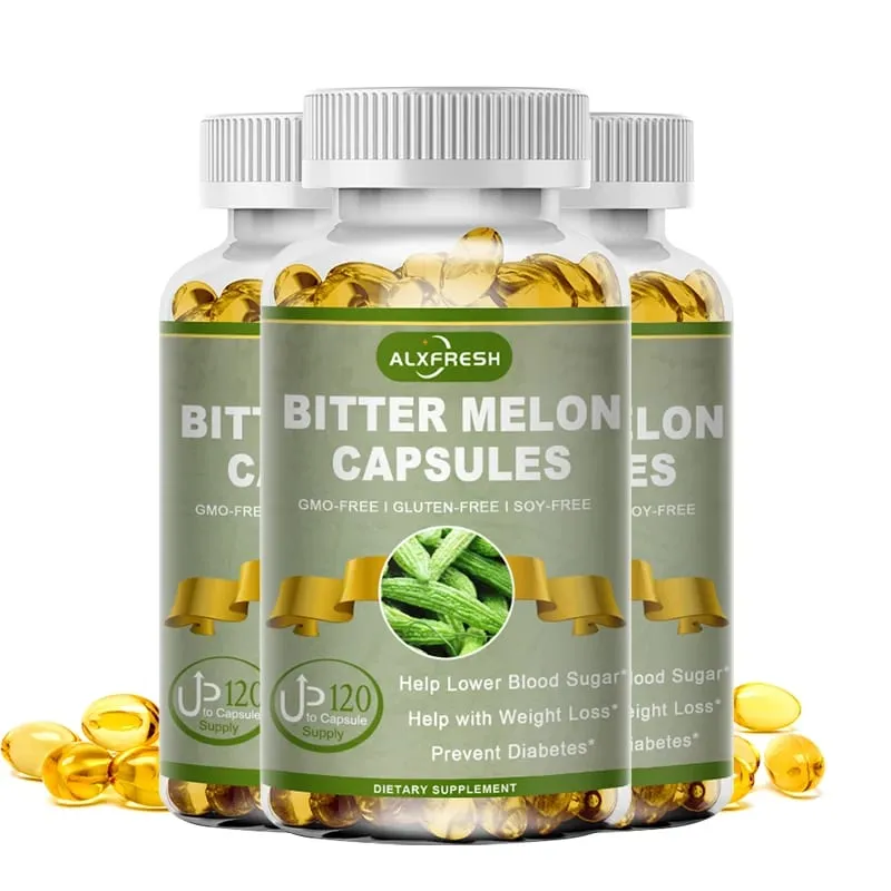 Alxfresh Extra Strength Melão Amargo 2500 mg Suplemento 16:1 Padronizado e Concentrado 100% Vegetariano Sem Glúten Não OGM — image 1