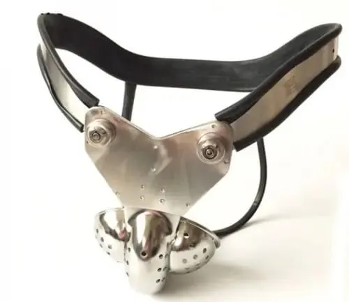 Male Stainless Steel Chastity Belt Cock Cage EMCC Lock Adjustable Metal Chastity Belt BDSM Adult Products Sex Toy for Men