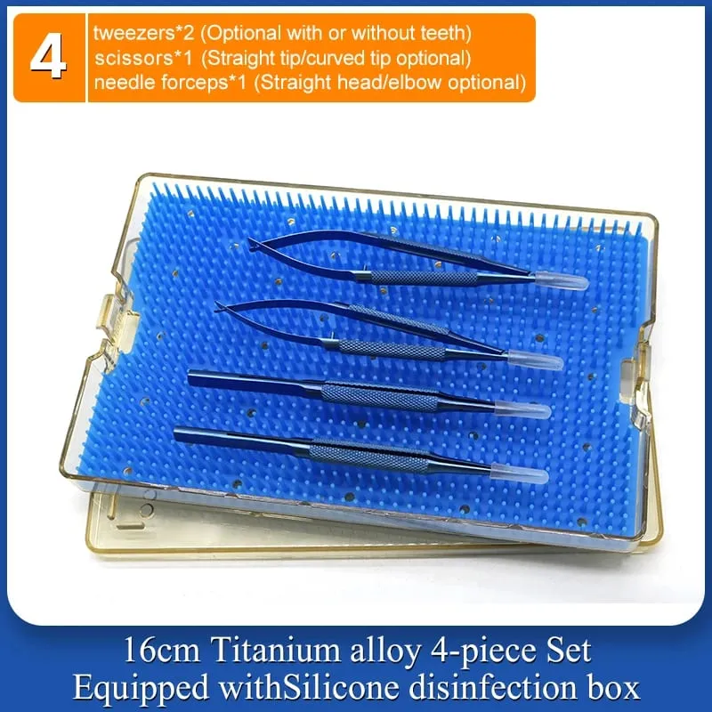 4 Pieces/set Of Ophthalmic Microsurgery Instruments 12/16/18cm Scissors+Needle Holder+tweezers Stainless Steel Surgical Tools — image 13