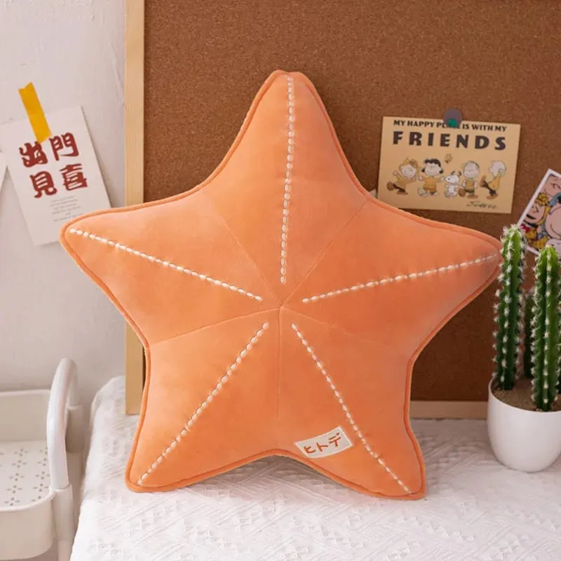 ZU Under Sea Theme Cute Shell Starfish Plush Pillow Sea Star Soft Stuffed Toys Kawaii Pink Room Party Decor — image 9