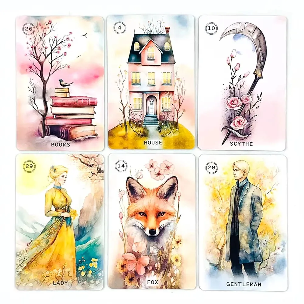 Sweet Blossom Lenormand Tarot Deck 38 Cards For Fate Divinations Family Party Board Game Spiritual Guidance & Collectors — image 4
