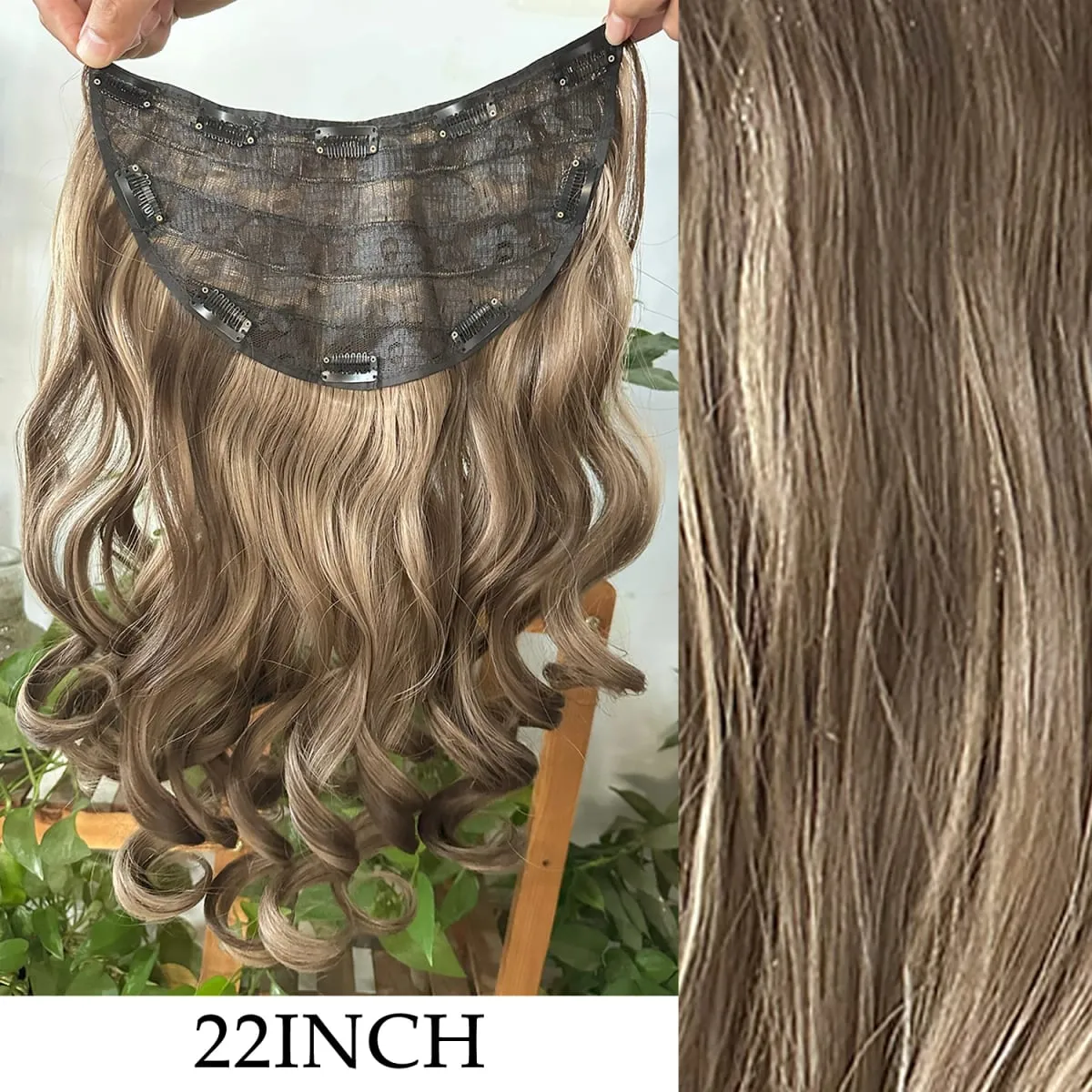 7Pcs/Set 16 Clips Hair Extension Black Long Straight Natural Hair Ombre Hairpiece Heat Resistant Fiber For Women Hairstyle — image 12