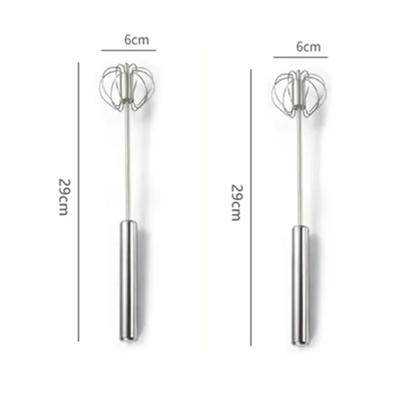 Semi-automatic Egg Beater 304 Stainless Steel Egg Whisk Manual Hand Mixer Self Turning Egg Stirrer Kitchen Accessories Egg Tools — image 13
