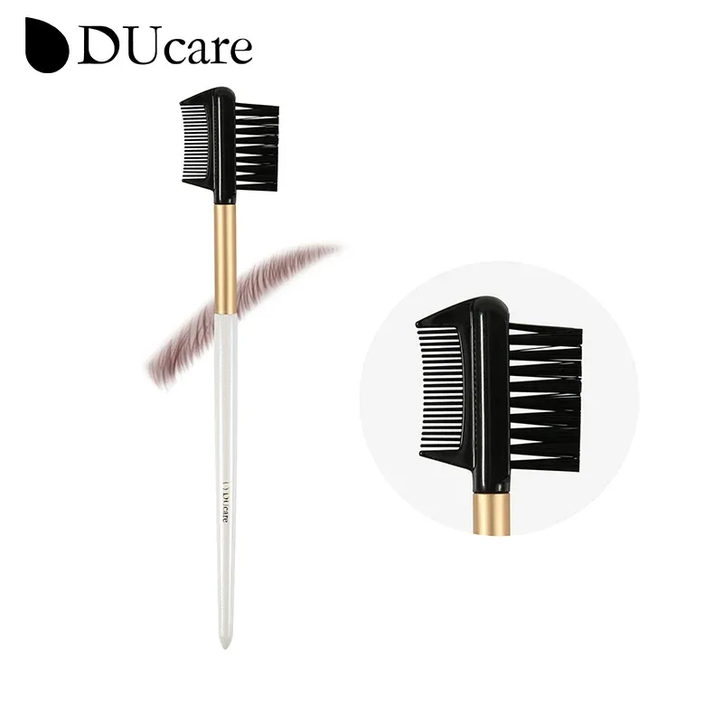 DUcare Wenkbrauwborstel Wimperkam make-upborstels Dual Ended Schuine borstel Spoolieborstel 2 in 1 Wimperwenkbrauwborstelset make-uptool — image 4