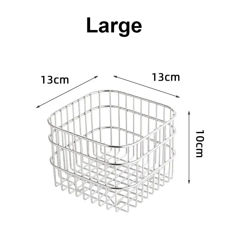 Stainless Steel Comestic Tools Storage Basket Multi-Purpose Makeup Brushes Skincare Tools Perfume Organizer Cosmetic Sorting Box — image 8
