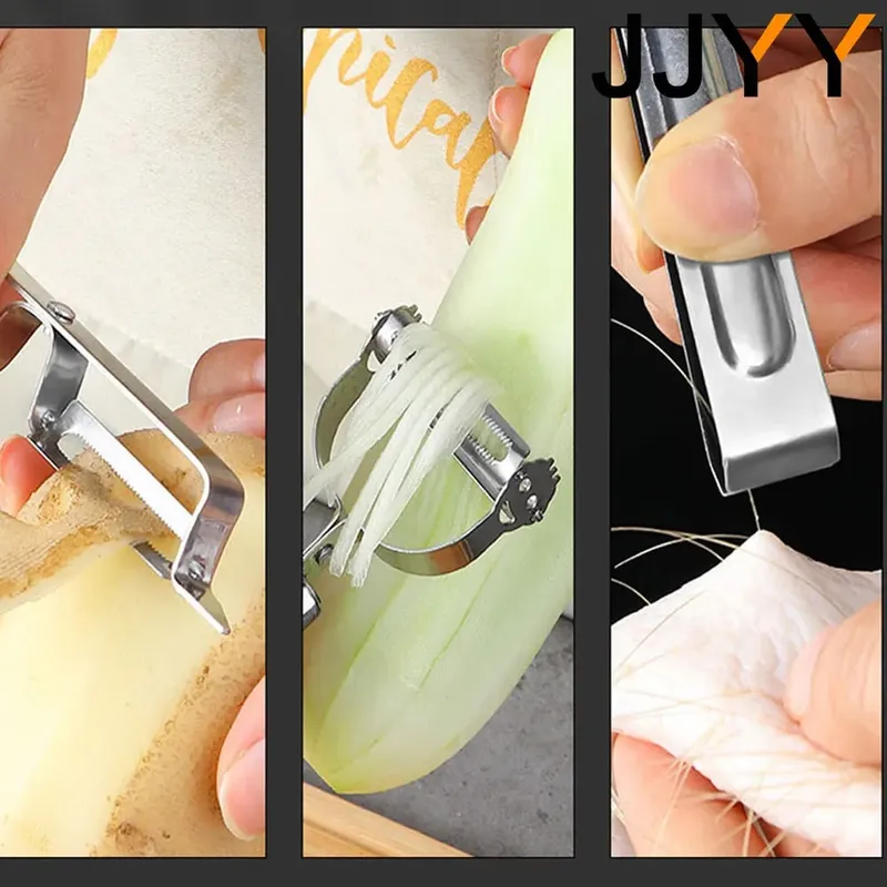 High quality stainless steel potato cucumber carrot grater kitchen multifunctional vegetable fruit peeler vegetable slicer — image 4