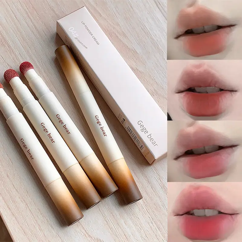 Gege Bear Velvet Matte Lip Powder Cream Long-Lasting Moisturizing Lipstick Autumn-Winter Color Natural-Looking Lip Stain — image 1