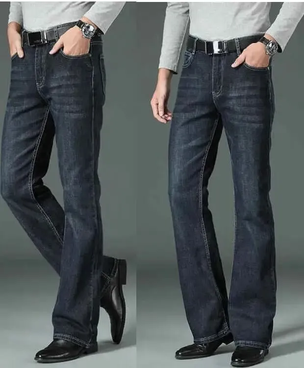 Men's Flared Jeans Loose Men Big-Leg Jeans Men Flared Pants Boot Cut Leg Designer Classic Jeans Multiple Styles Size 28-40 — image 4