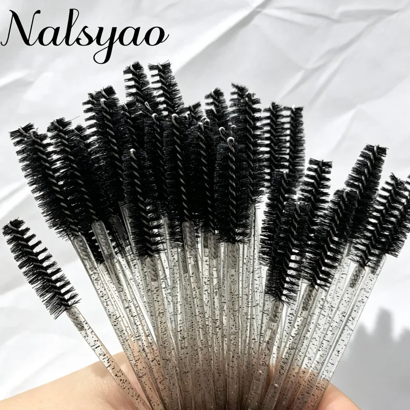 wholesale yelash brush makeup brushes 50pcs comb disposable mascara individual 6 color applicator wand lash makeup brushes tools — image 10