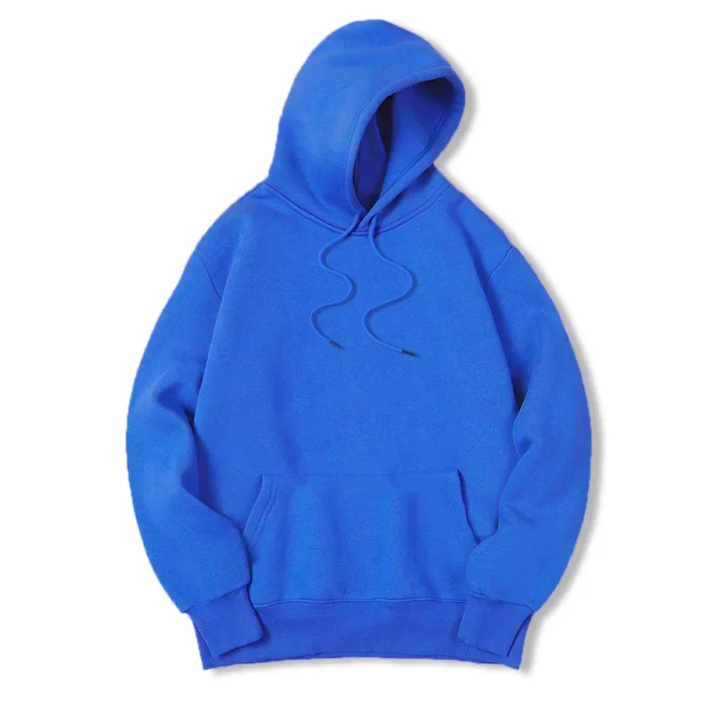2025 Men's Solid Color Hooded Sweaters Men's Warm Wool Sweater Fashionable Street Clothing Loose Breathable Jersey Brand Hooded — image 3