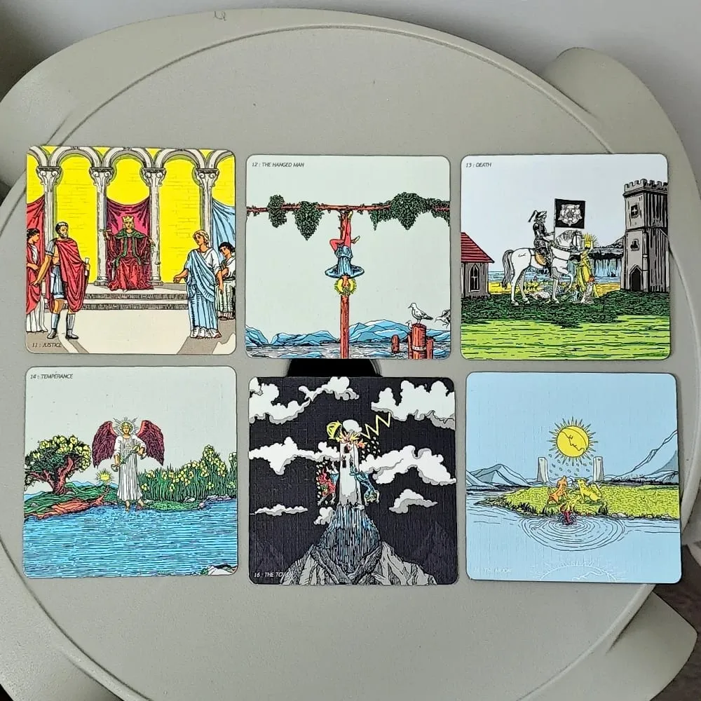 RWS Wide Angle Tarot 78 Pcs Cards + 2 Specials Frame Cards Printed on 350GSM Double-embossed Cardstock 7*7cm